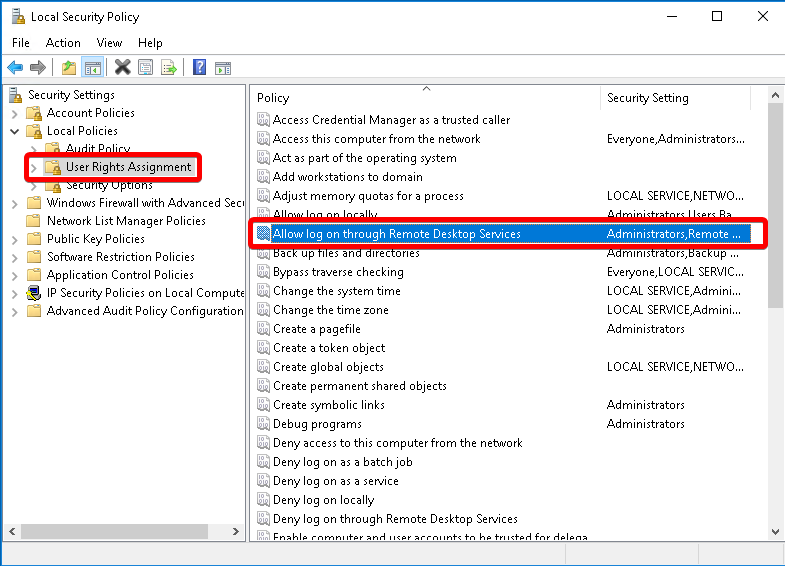 Permissões RDP para várias conexões RDP (Windows Server 2016) Hostwinds
