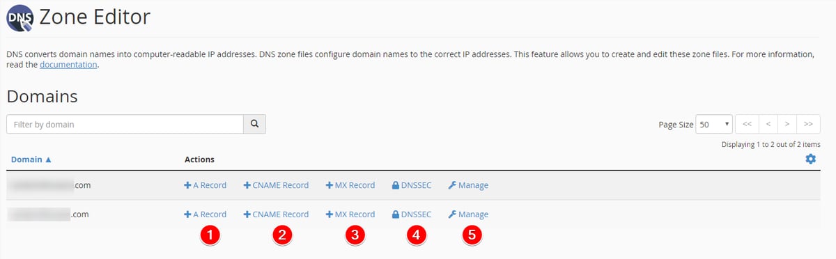 cPanel Zone Editor | Hostwinds