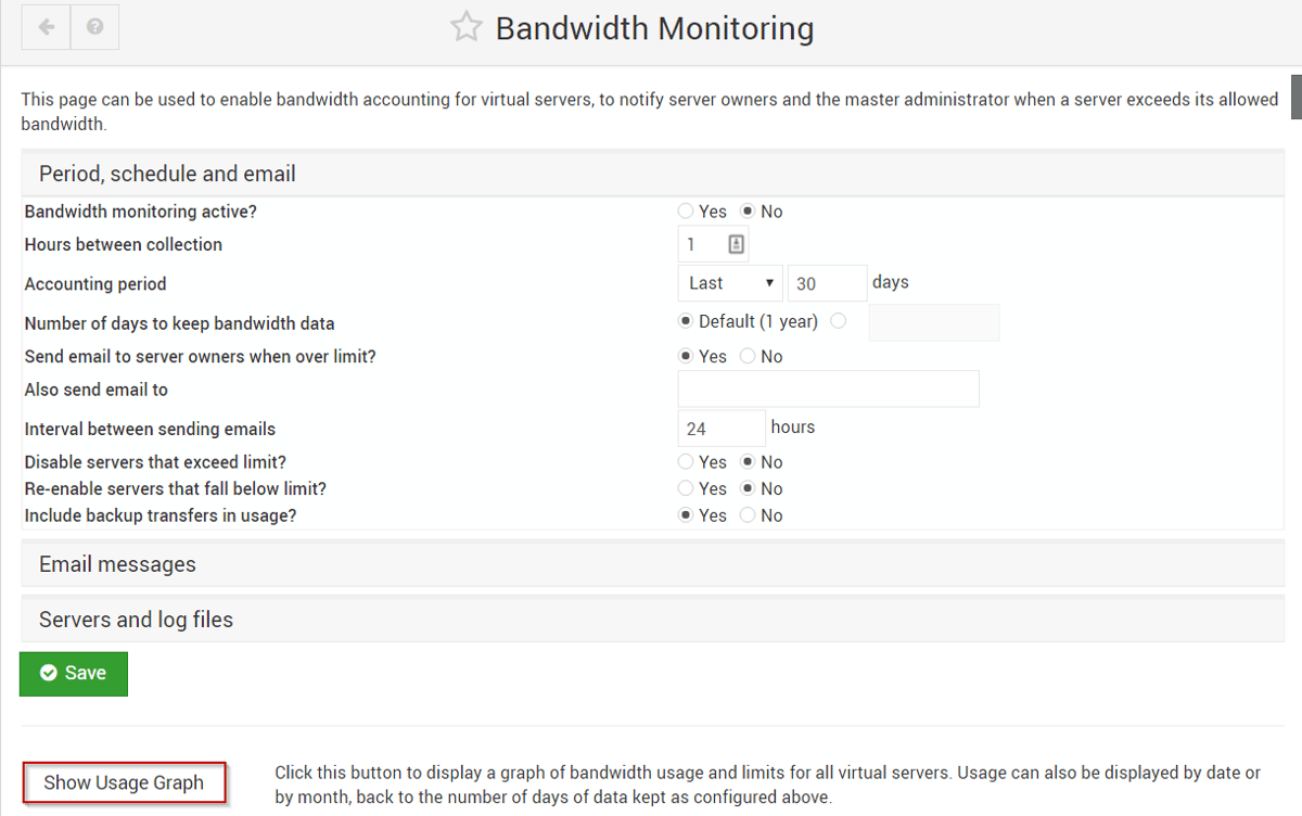 How to View Bandwidth Usage in Virtualmin | Hostwinds