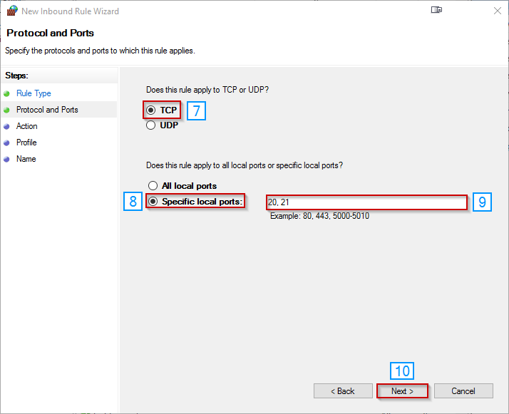 go ftp server windows fiirewall