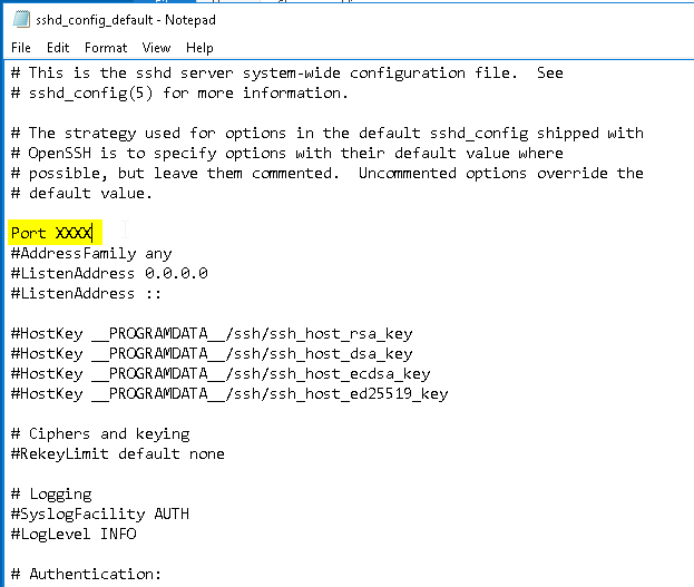 openssh windows server 2016